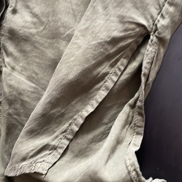 Super Lightweight Olive Green Zara Basic XS 100% Lyocell Soft - Picture 10 of 11